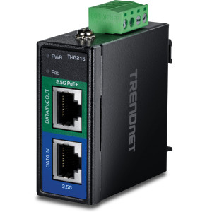 TRENDnet TI-IG215 30-watt Industrial Gigabit PoE+ Injector, IP50 rating